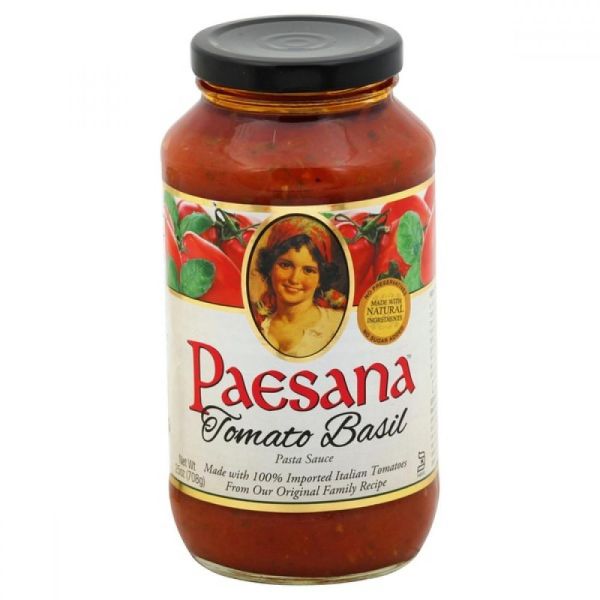 PAESANA: Sauce Tomato Basil Natural, 40 oz