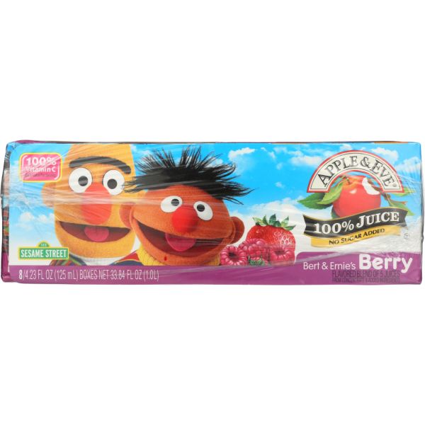 APPLE & EVE: Sesame Street Bert & Ernie’s Berry juice 8 Packed, 125 ml