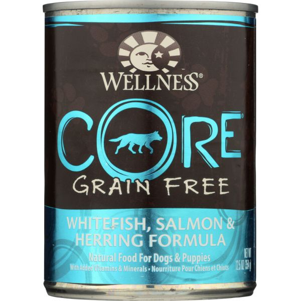 WELLNESS: Core Whitefish Salmon Herring Formula Dog Food, 12.5 oz
