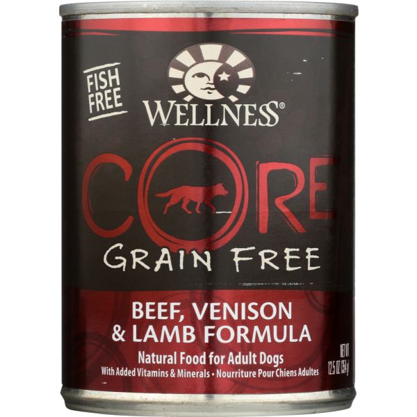 WELLNESS: Core Dog Food Can Venison Lamb, 12.5 oz