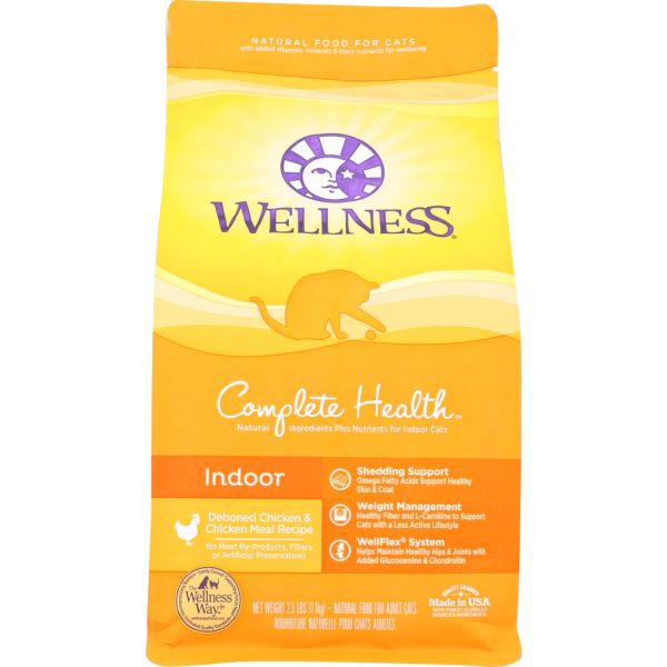 WELLNESS: Complete Health Indoor Health Chicken Cat Food, 40 oz