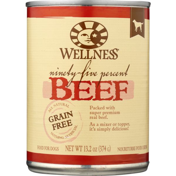 WELLNESS: Dog Food 95% Beef, 13.2 oz