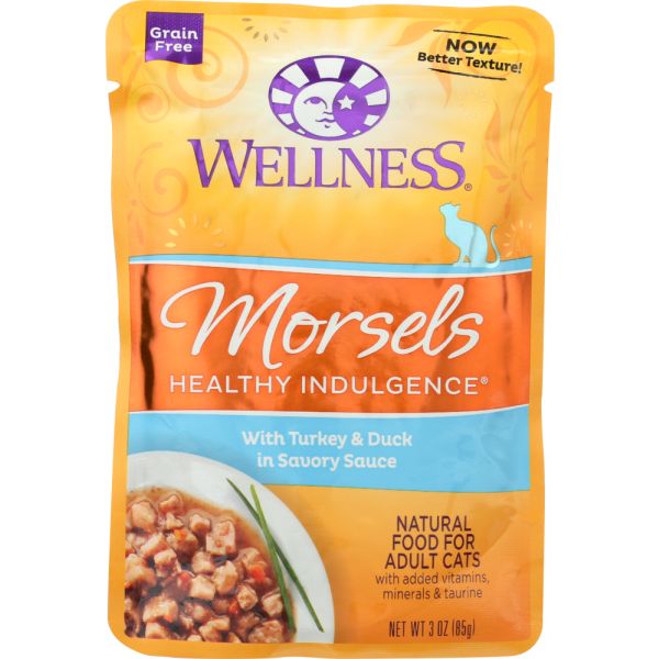 WELLNESS: Morsels Healthy Indulgence Turkey and Duck Cat Food, 3 oz