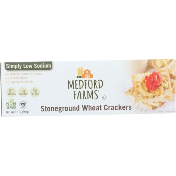 MEDFORD FARMS: Crackers Wheat Low Sodium, 8.8 oz