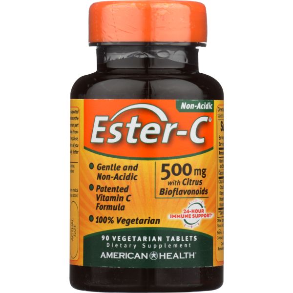 AMERICAN HEALTH: Ester-C 500 mg with Citrus Bioflavonoids, 90 Veggie Tabs