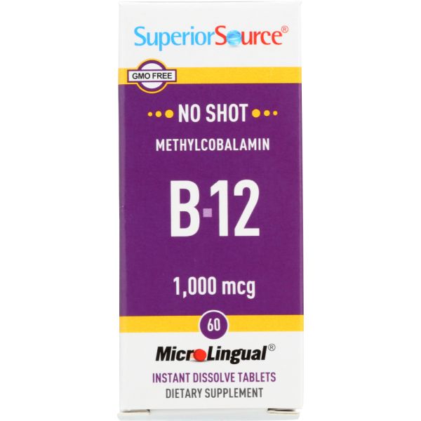 SUPERIOR SOURCE: Vitamin, B12 1000 MCG, 60 tb