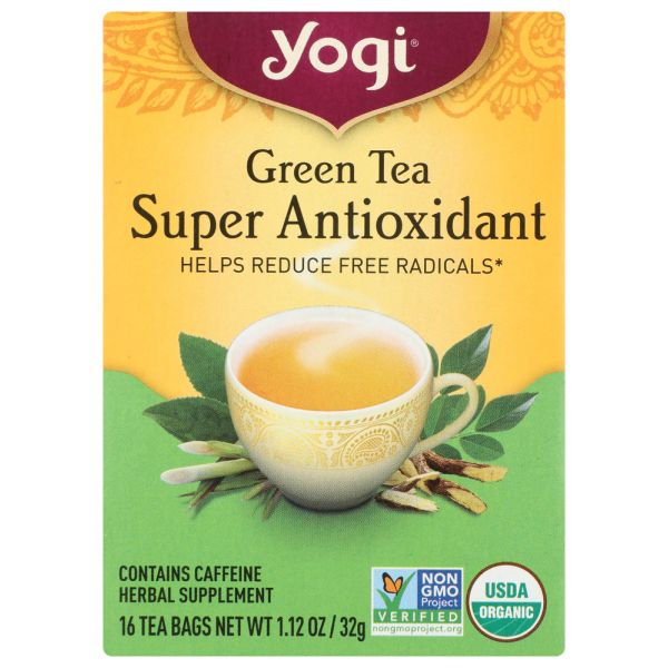 YOGI TEA: Herbal Green Super Anti-Oxidant, 16 Tea Bags