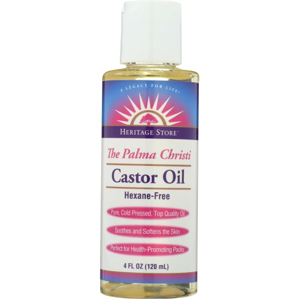 HERITAGE: Castor Oil Cold Pressed, 4 oz