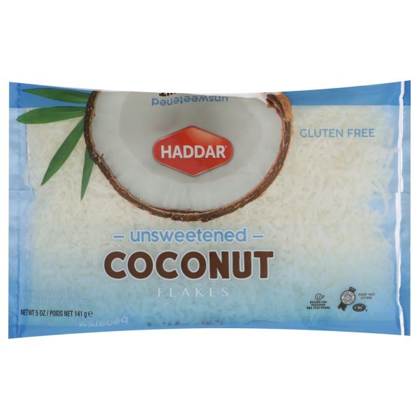 HADDAR: Unsweetened Coconut Flakes, 5 oz