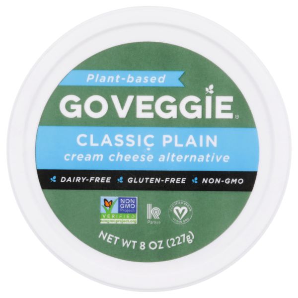 GO VEGGIE: Classic Plain Cream Cheese Alternative, 8 oz