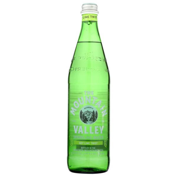 MOUNTAIN VALLEY: Sparkling Water Lime Essence, 750 ml