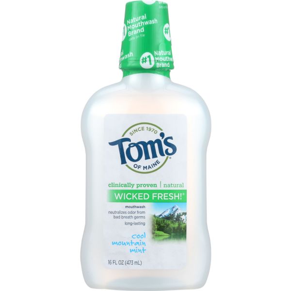 TOM'S OF MAINE: Wicked Fresh Mouthwash Cool Mountain Mint, 16 oz
