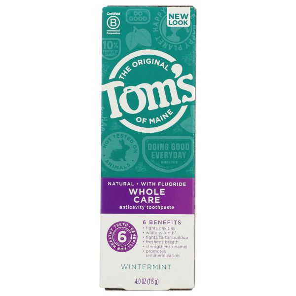 TOMS OF MAINE: Whole Care Toothpaste Winter mint, 4oz