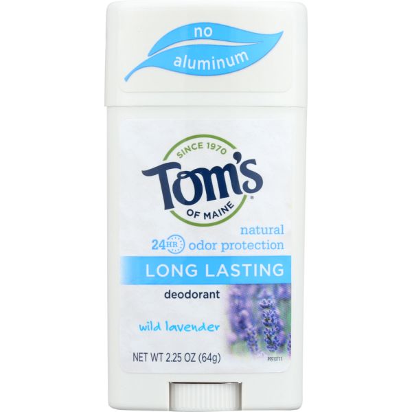 TOMS OF MAINE: Aluminum-Free Deodorant Long Lasting Wild Lavender, 2.25 Oz