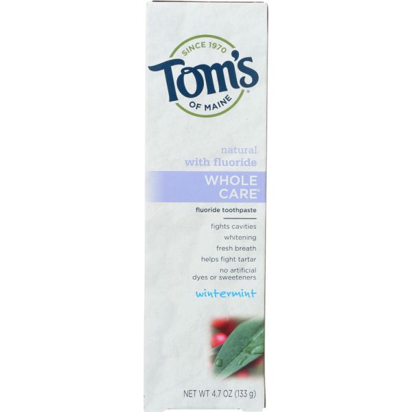 Tom's of Maine Antiplaque Propolis & Myrrh Toothpaste Flouride-Free Fennel, 5.5 Oz