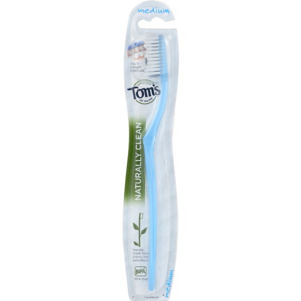 TOMS OF MAINE: Medium Naturally Clean Toothbrush, 1 ea