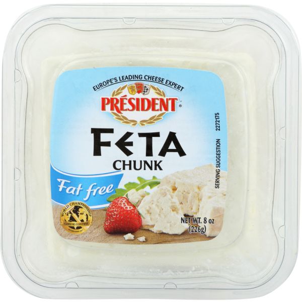 PRESIDENT: Cheese Feta Full Flavored Chunk, 8 oz