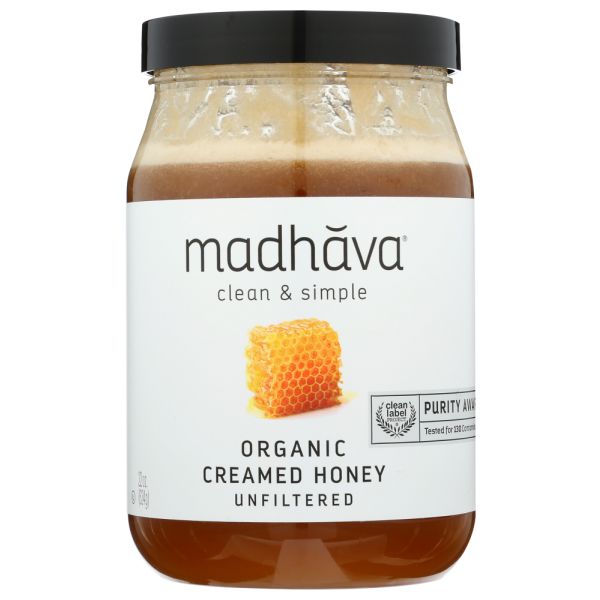 MADHAVA: Organic Very Raw Honey, 22 oz