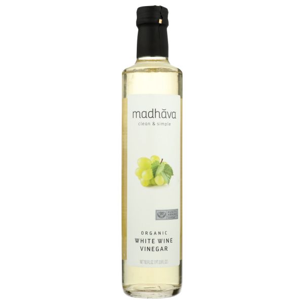MADHAVA: White Wine Vinegar, 500 ml