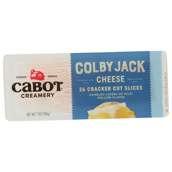 CABOT: Colby Jack Cracker Cut Slices Cheese, 7 oz