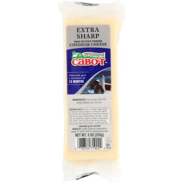 CABOT: Cheese Cheddar Deli White Extra Sharp, 8 oz