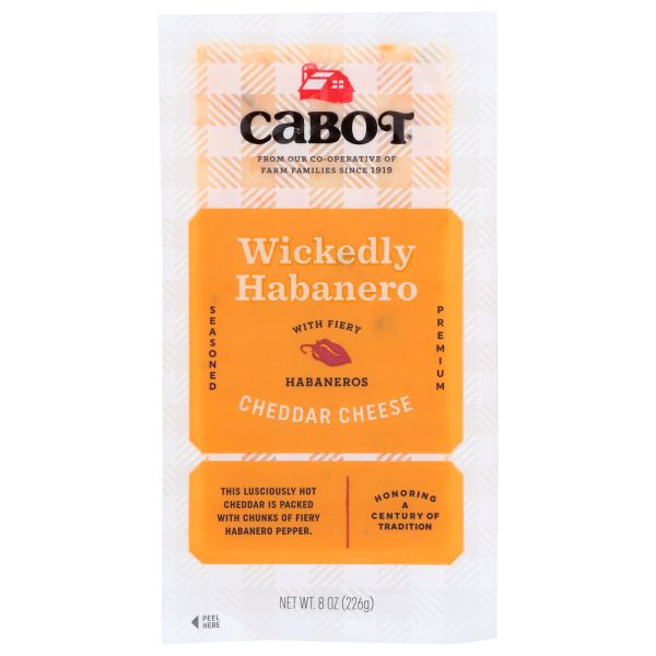 CABOT: Wickedly Habanero Cheddar Cheese Bar, 8 oz