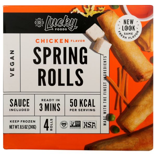 LUCKY: Chicken Flavor Spring Rolls, 8.5 oz