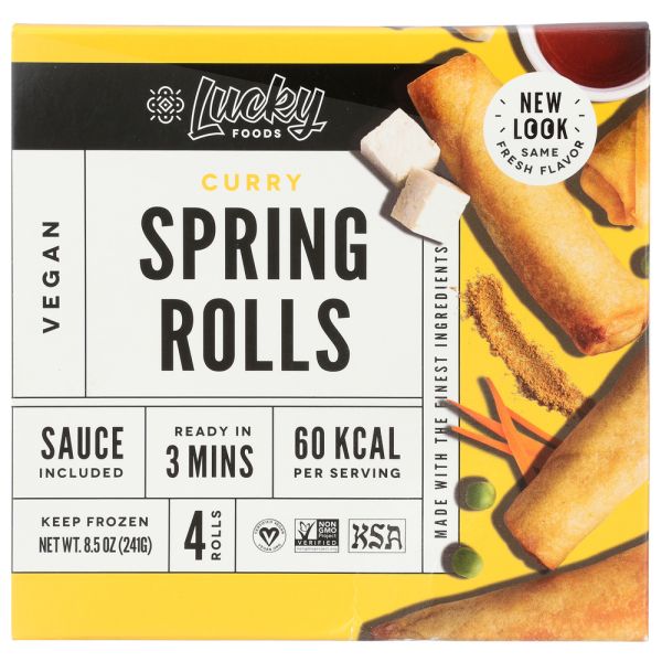 LUCKY: Curry Spring Rolls, 8.5 oz
