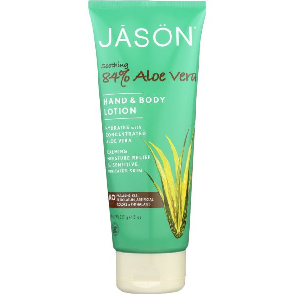 JASON: Hand & Body Lotion Soothing 84% Aloe Vera, 8 oz