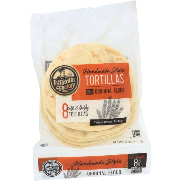 LA TORTILLA FACTORY: Tortilla Flour Hand Made Style. 13.26 oz