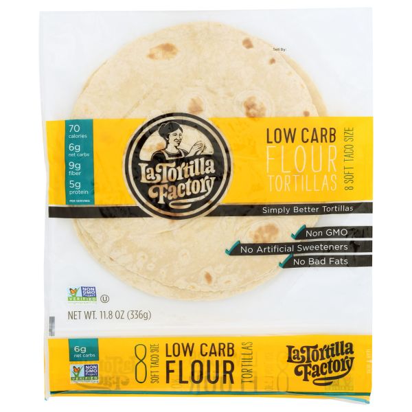 LA TORTILLA FACTORY: Low Carb Flour Tortillas, 11.8 oz