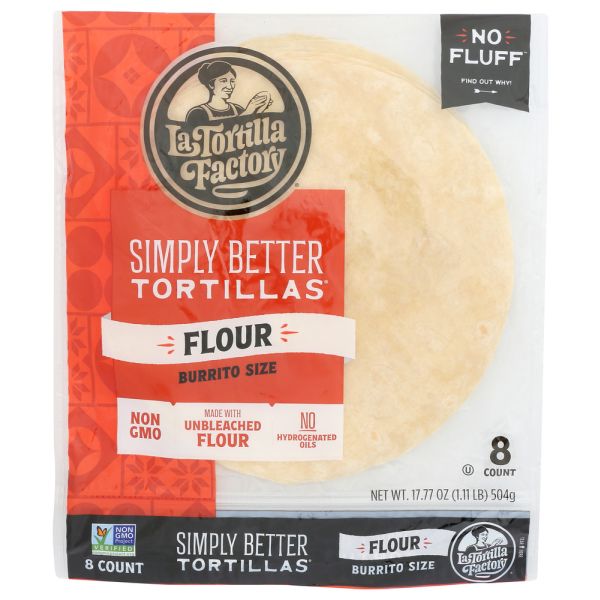 LA TORTILLA FACTORY: Simply Better Tortillas Burrito Flour, 17.77 oz