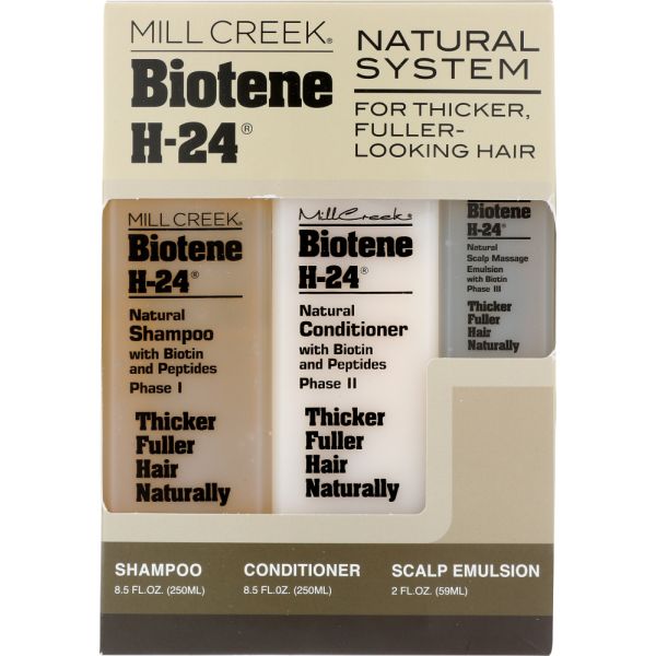 Mill Creek Biotene H-24 Natural Shampoo with Biotin and Peptides Phase I, 8.5 Oz