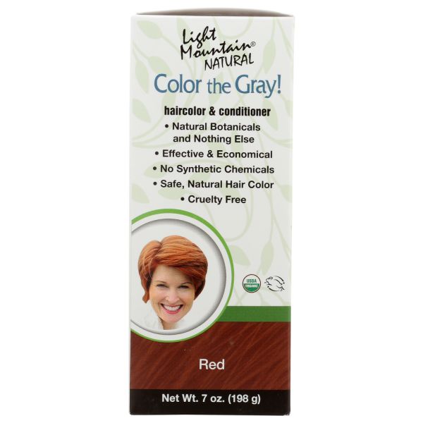 LIGHT MOUNTAIN: Hair Color the Gray Red, 7 oz