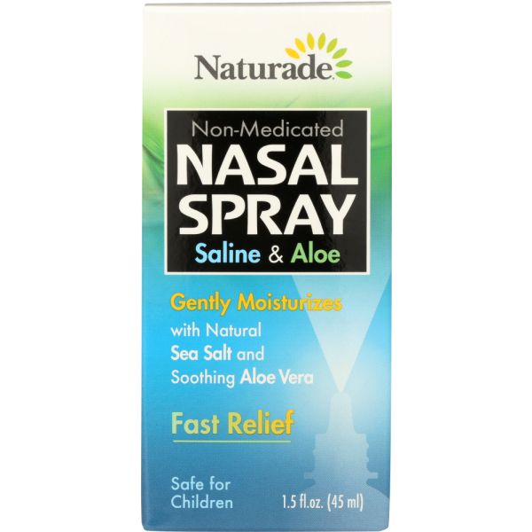 NATURADE: Nasal Spray Saline and Aloe, 1.5 oz