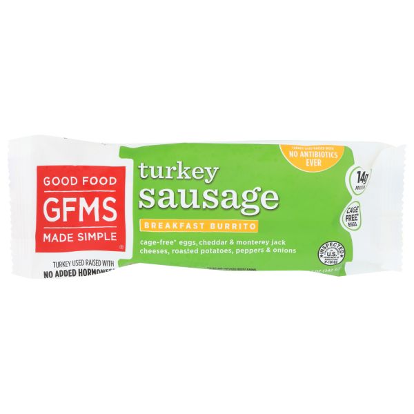 GOOD FOOD MADE SIMPLE: Turkey Sausage Breakfast Burrito, 5 oz