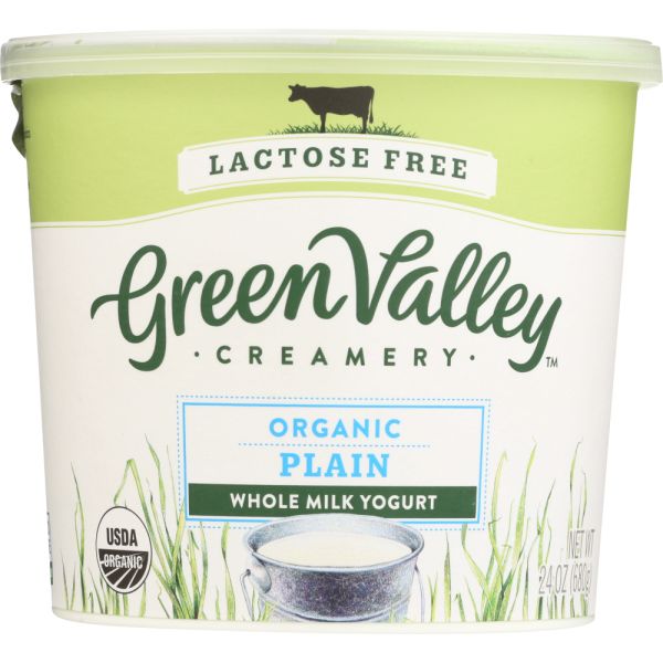 GREEN VALLEY CREAMERY: Organic Plain Whole Milk Yogurt, 24 oz