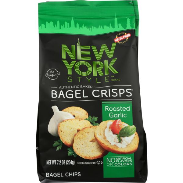NEW YORK STYLE: Roasted Garlic Bagel Crisps, 7.2 oz