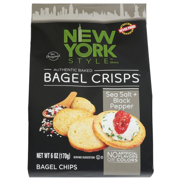 NEW YORK STYLE: Bagel Crsp Sslt Crk Ppr, 6 OZ
