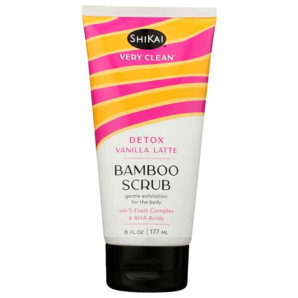 SHIKAI: Very Clean Detox Vanilla Latte Bamboo Scrub, 6 fo