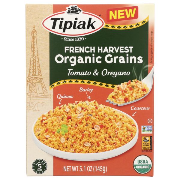 TIPIAK: French Harvest Organic Grains Tomato Oregano, 5.1 oz