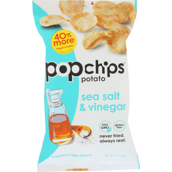 POPCHIPS: Chip Sea Salt & Vinegar, 5 oz