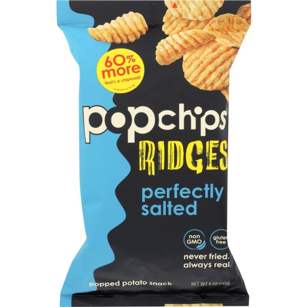 POPCHIPS: Chip Ridges Perfectly Salted, 5 oz