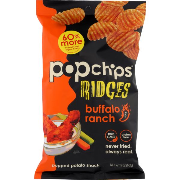 POPCHIPS: Chip Ridges Buffalo Ranch, 5 oz