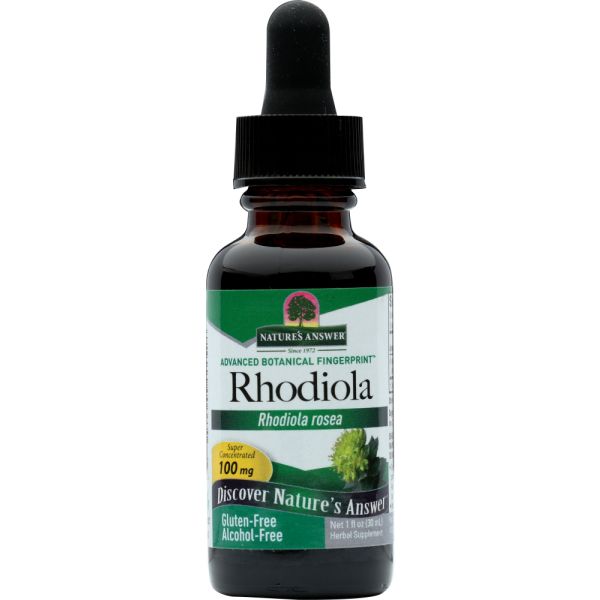 NATURES ANSWER: Rhodiola Root Alcohol Free, 1 oz