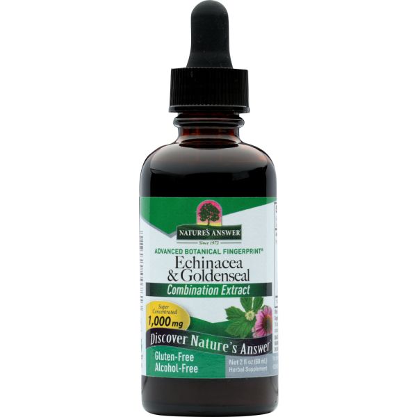 NATURES ANSWER: Echinacea and Goldenseal Alcohol Free, 2 oz