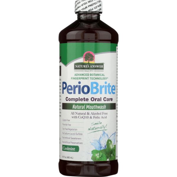 NATURE'S ANSWER: PerioBrite Natural Mouthwash Coolmint, 16 oz