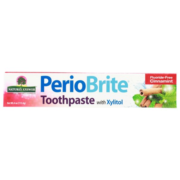 NATURES ANSWER: PerioBrite Natural Toothpaste Cinnamint, 4 oz