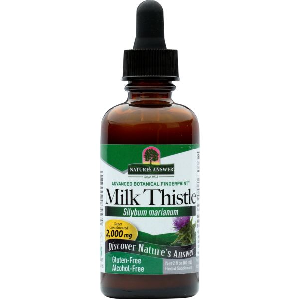 NATURES ANSWER: Milk Thistle Alcohol Free, 2 fo