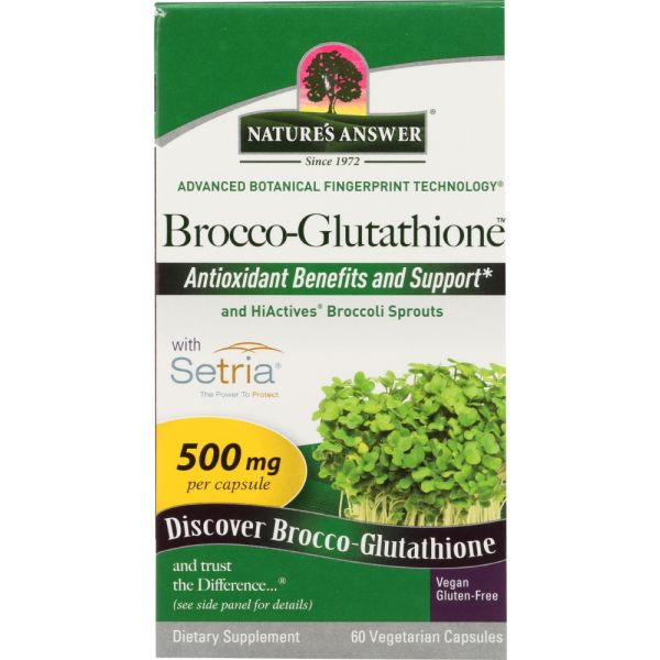 NATURES ANSWER: Brocco-Glutathione Capsules, 60 vc